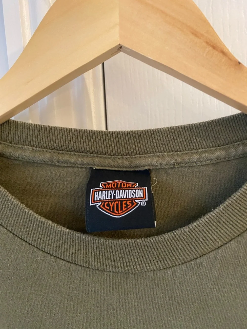 Harley Davidson Friuli Italy Olive Green Long Sleeve T-Shirt Large - Picture 4 of 6